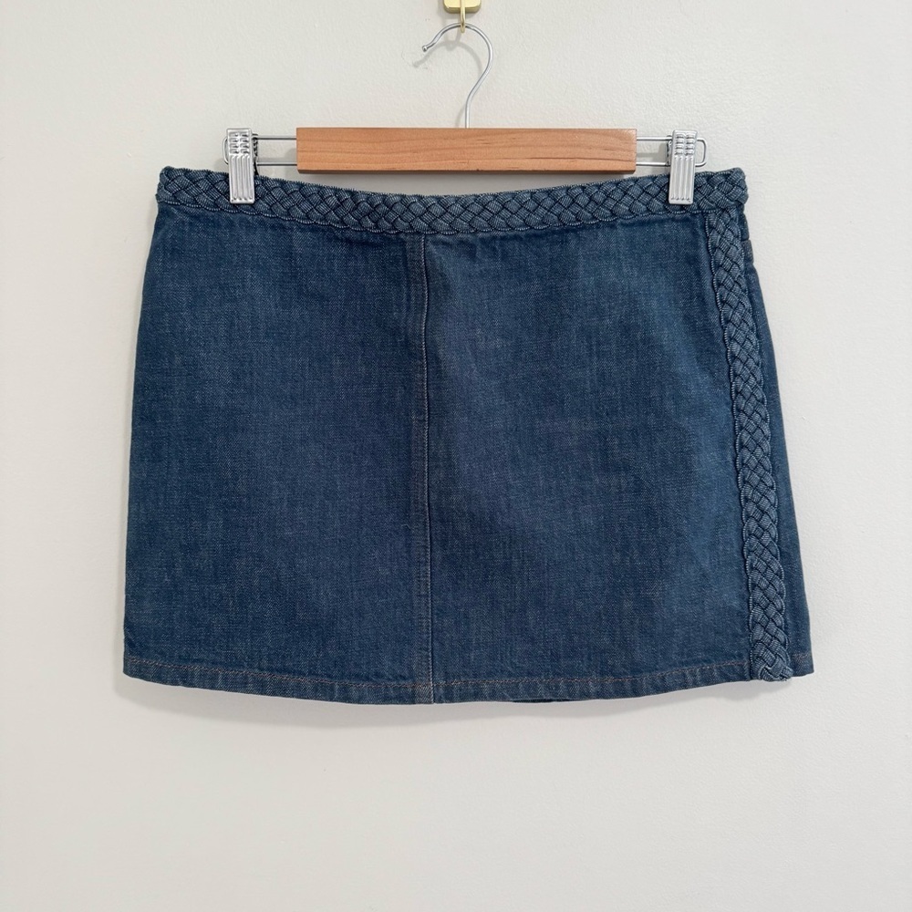 Vintage Armani Exchange Braided Denim Midi Skirt